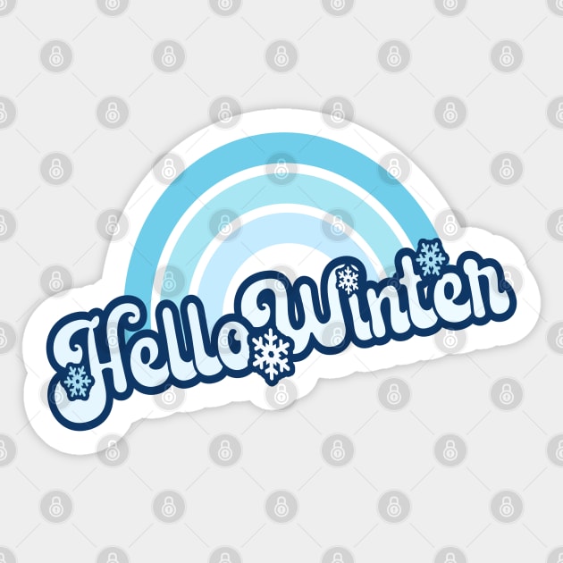 Hello Winter Sticker by Jitterfly